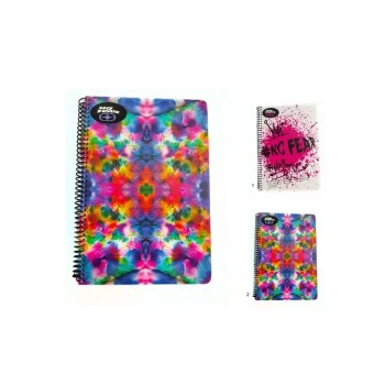 NO FEAR BMU Τετράδιο 17X25 Σπυράλ 2 Θεμάτων 70Φ.Color Tie Dye-Queen 348-21402 5204549156395