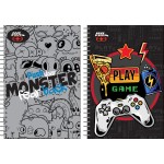 NO FEAR BMU Τετράδιο 17X25 Σπυράλ 2 Θεμάτων 70Φ.Monster-Play Game 348-16402 5204549156296