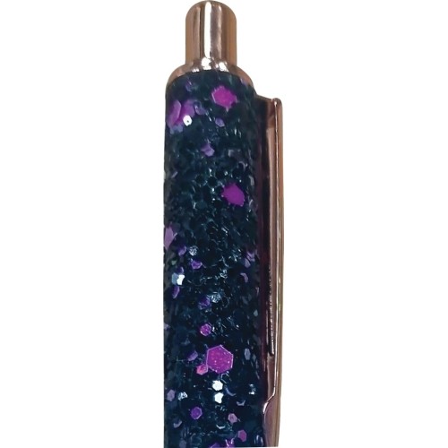 FunkyFish Pen Ballpoint Glitter 0.7Mm Black 300-30108 7297473721508