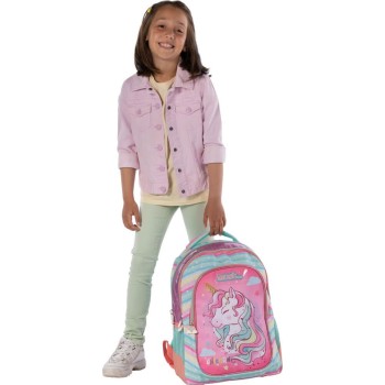 Diakakis imports Elementary Unicorn School Backpack 3 Compartments 000584985 5205698599224