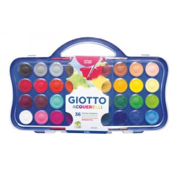 Giotto Watercolor Box 30Mm 36 Colors With Brush 353600 8000825353734