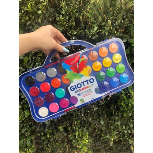 Giotto Νερομπογιά 30Mm 36 Χρώματα Με Πινέλο 353600 8000825353734