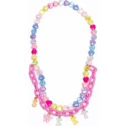 great pretenders Necklace With Multicolored Hearts And Sweetheart Chain 86146 771877861468