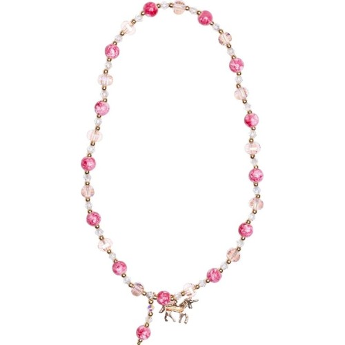 great pretenders Necklace With Pink And White Beads Unicorn 90419 771877904196