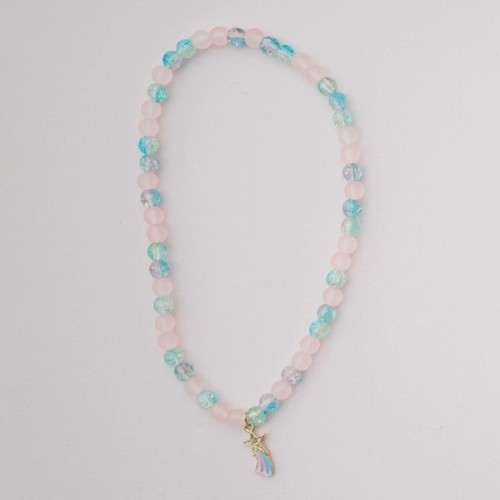great pretenders Pink Kids Necklack - Turquoise With Gold Star 90410 771877904103