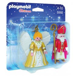 Playmobil Ο Άη Βασίλης Με Τον Άγγελο Των Χριστουγέννων 5592 4008789055927