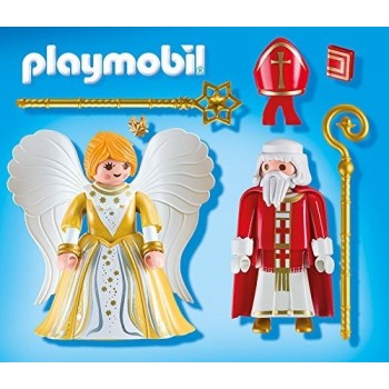 Playmobil Ο Άη Βασίλης Με Τον Άγγελο Των Χριστουγέννων 5592 4008789055927