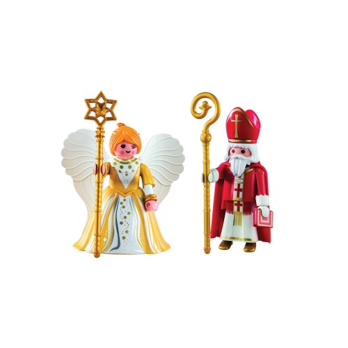 Playmobil Ο Άη Βασίλης Με Τον Άγγελο Των Χριστουγέννων 5592 4008789055927