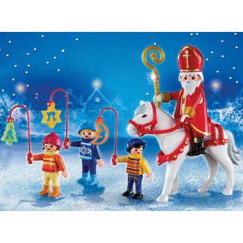 Playmobil Ο Άη Βασίλης Με Τα Παιδάκια 5593 4008789055934
