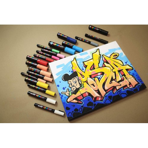 Uni-ball Mitsubishi Pencil Marker Uni Posca Bullet Tip 1.8-2.5 Mm Line Width Apricot PC-5M-ΒΕΡΥΚΟΚΚΙ 4902778249260
