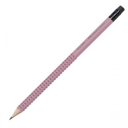 Faber-Castell Triangular Pencil With Eraser Grip 2001 Grip Pink 217237 4005402172375