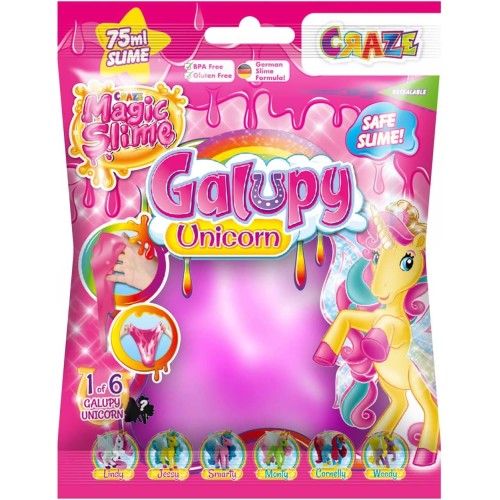 craze Magic Slime Galupy Unicorn And Slime 75Ml Surprise Bag CRZ46340 4059779046340