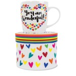 rachel ellen designs Κούπα R.E.D. You Are Wonderful! Hearts Πορσελάνη MUG10 5055040860829
