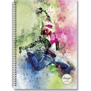 shape notebooks Τετράδιο Σπιράλ B5 3 Θέματα 17X25 90 Φύλλα - Dance DA-1103 5200399806626