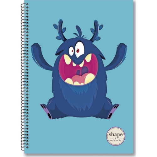 shape notebooks Τετράδιο Σπιράλ Β5 1 Θέμα 17X24 30 Φύλλα - Monsters MO-1101 5200399806329