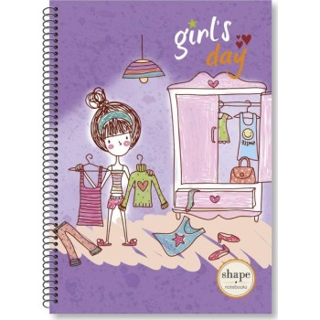 shape notebooks Notebook Β5 2 Subjects Girls GI-1102 5200399806305