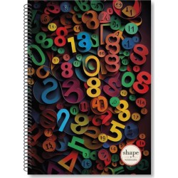 shape notebooks Τετράδιο Σπιράλ B5 2 Θέματα 17X25 60 Φύλλα - Numbers NU-1102 5200399807401