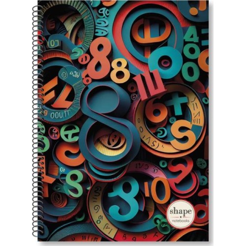 shape notebooks Τετράδιο Σπιράλ Α4 3 Θέματα 21X29 90 Φύλλα - Numbers NU-1203 5200399807449