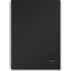shape notebooks Τετράδιο Σπιράλ Α4 2 Θέματα 21X29 60 Φύλλα - Black Uv BL-1202 5200399807531