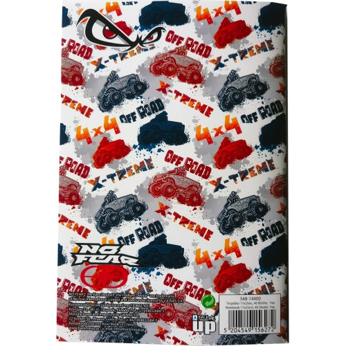 NO FEAR BMU Notebook 17X25cm OFF Road-Monster Ass. 348-14400 5204549156272