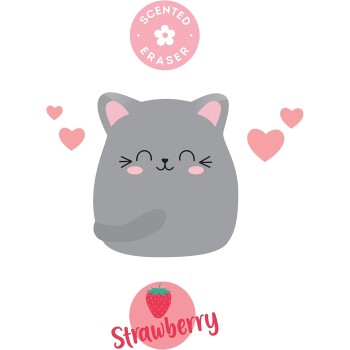 Legami Scented Eraser, Strawberry Flavour, Soft, 4.5X4 Cm KTY0001 8053610785845