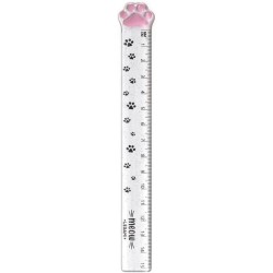 Legami Χάρακας Meow, 15 Cm, Για Μέτρηση, Υπογράμμιση Και Σχεδιασμό Ακριβών Γραμμών, Χάρακας Σε Σχήμα Ποδιού Γάτας RUCAT0001 8052