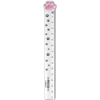 Legami Χάρακας Meow, 15 Cm, Για Μέτρηση, Υπογράμμιση Και Σχεδιασμό Ακριβών Γραμμών, Χάρακας Σε Σχήμα Ποδιού Γάτας RUCAT0001 8052