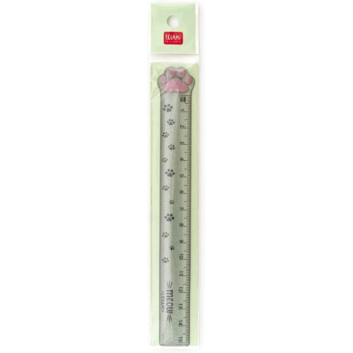 Legami Χάρακας Meow, 15 Cm, Για Μέτρηση, Υπογράμμιση Και Σχεδιασμό Ακριβών Γραμμών, Χάρακας Σε Σχήμα Ποδιού Γάτας RUCAT0001 8052