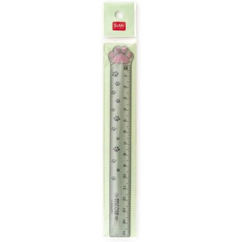 Legami Meow Ruler, 15 Cm, For Measuring, Underlining And Drawing Sharp And Precise Lines, Cat Paw Shaped Ruler, Plastic RUCAT000