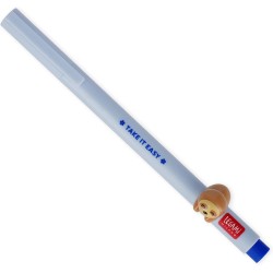 Legami Gel Pen With Decorative Animal, Avoid Rolling, Blue Ink, Removable And Recombinable Animal, 0.5 Mm Tip, Sloth Theme CPP00
