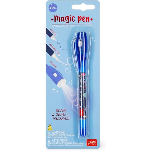 Legami Invisible Ink Pen, Spy Pen, Dual Tip, UV Light To Read Invisible Ink, For Kids Party, Space Theme MIN0002 8053610786057
