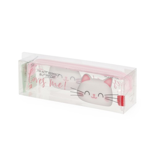 Legami Transparent Pencil Case - Kitty PC0026 8053610785883