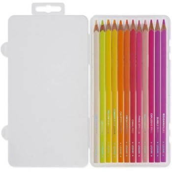 Legami Set Of 12 Colored Pencils, Soft And Resistant Lead, Excellent Sharpenability, Case Included Cm, Sunset Palette EV0001 805