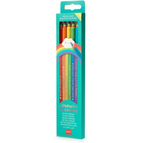 Legami Happiness For Every Day - Set Of 6 Hb Graphite Pencils RPS0001 8054117621346
