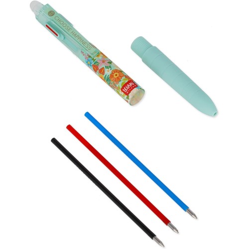 Legami Extinguished Gel Writer, 3 Colors, Refillable, Ergonomic Handle, Diameter 0.5 Mm, Topic Flowers TEP0002 8051128758092