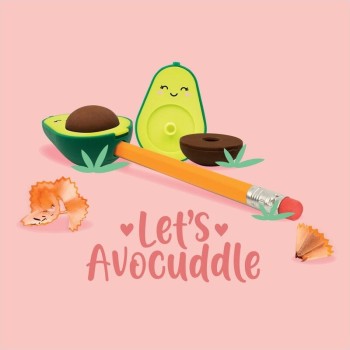 Legami Pencil Sharpener With Eraser - Lets Avocuddle - Avocado PSAVO0001 8053610785852