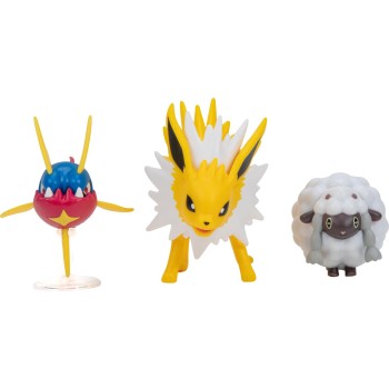 Jazwares Pokemon Φιγούρες 3 Τεμ. W16 (2X5cm K 1X7.5Cm) - Wooloo, Carvanha And Jolteon JW095155-W16 / 3 191726481294