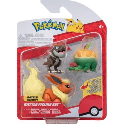Jazwares Pokemon Φιγούρες 3 Τεμ. W16 (2X5cm K 1X7.5Cm) - Appletun, Tyrunt And Flareon JW095155-W16 / 1 191726481263