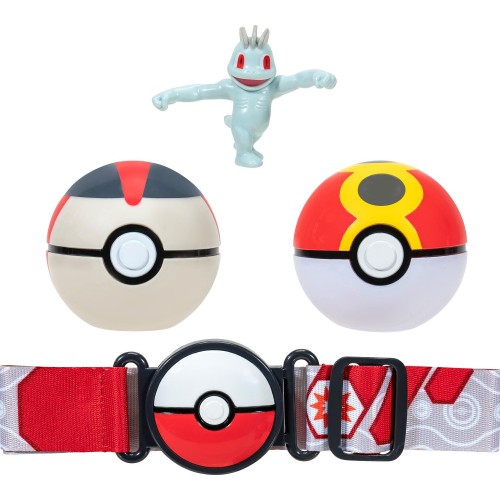Jazwares Pokemon Clip N Go Poke Ball (Repeat Ball, Timer Ball, And Machop) JW095283-W10 / 191726426301