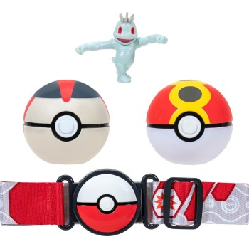 Jazwares Pokemon Clip N Go Poke Ball (Repeat Ball, Timer Ball, And Machop) JW095283-W10 / 191726426301