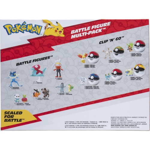 Jazwares Pokemon Figures Pichu, Piplup, Chimchar, Turtwig, Deino And Jigglypuff JW002469-W05 191726481409