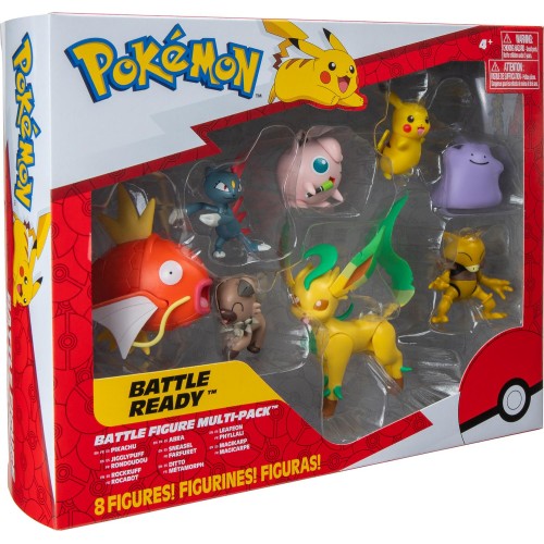 Jazwares Pokemon Φιγούρες 8 Τεμ Pikachu, Pummeluff, Wuffels, Sniebel, Abra, Ditto, Folipurba And Karpador  JW002542-C 1917264259