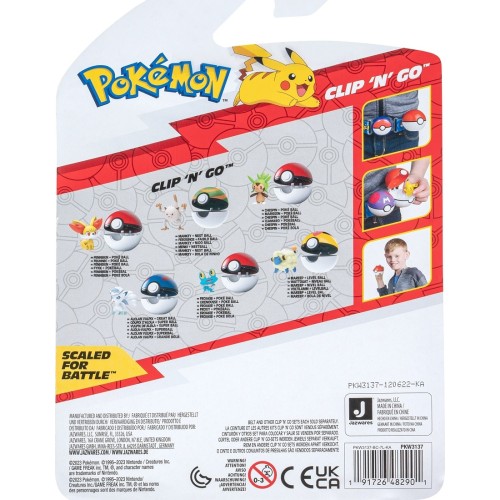 Jazwares Pokemon Poke Ball Clip N Go Με Φιγούρα W14 - Mareep K Level Ball JW095057-W14 / 5 191726482901