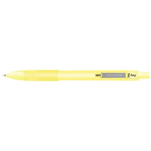 ZEBRA Στυλό Z-Grip Smooth 1,0 Pastel Κίτρινο Με Κουμπί ZB-91805 4901681891856