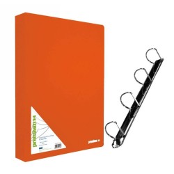 A&G PAPER Folder With 4 Rings Type D Orange (Spine 4Cm) 29446 5205616294460