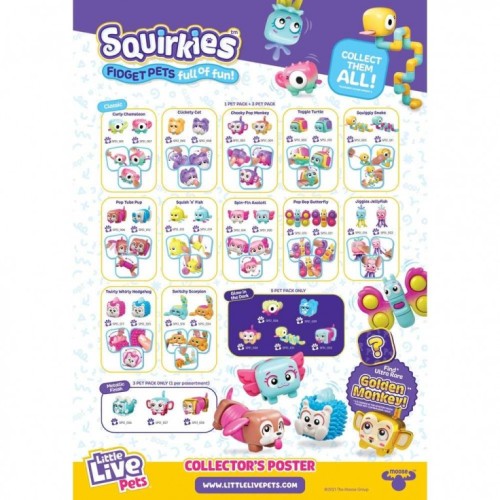 Moose Toys Little Live Pets Squirkies Φιγούρες Fidget Pet - 1 Τμχ LPQ00000 8056379158189