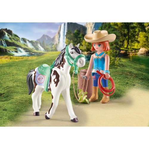 Playmobil Horses Of Waterfall Feeding Time With Ellie And Sawdust 71358 4008789713582