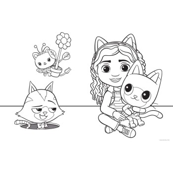 Diakakis imports Gabbys Dollhouse Coloring Book 23X33 Cm, 40 Sheets, Stickers-Stencils-2 Coloring Pages, 2 Drawings 000574012 52