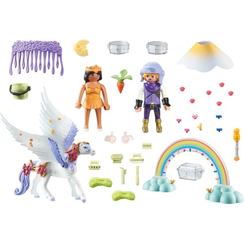 Playmobil Princess Magic Πήγασος Και Πριγκίπισσες Του Ουράνιου Τόξου 71361 4008789713612