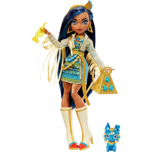 Mattel Monster High Doll, Cleo De Nile With Accessories And Pet Dog HHK54 194735069835